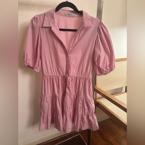 Abercrombie & Fitch Light Pink Shirt Dress - Picture 1 of 3